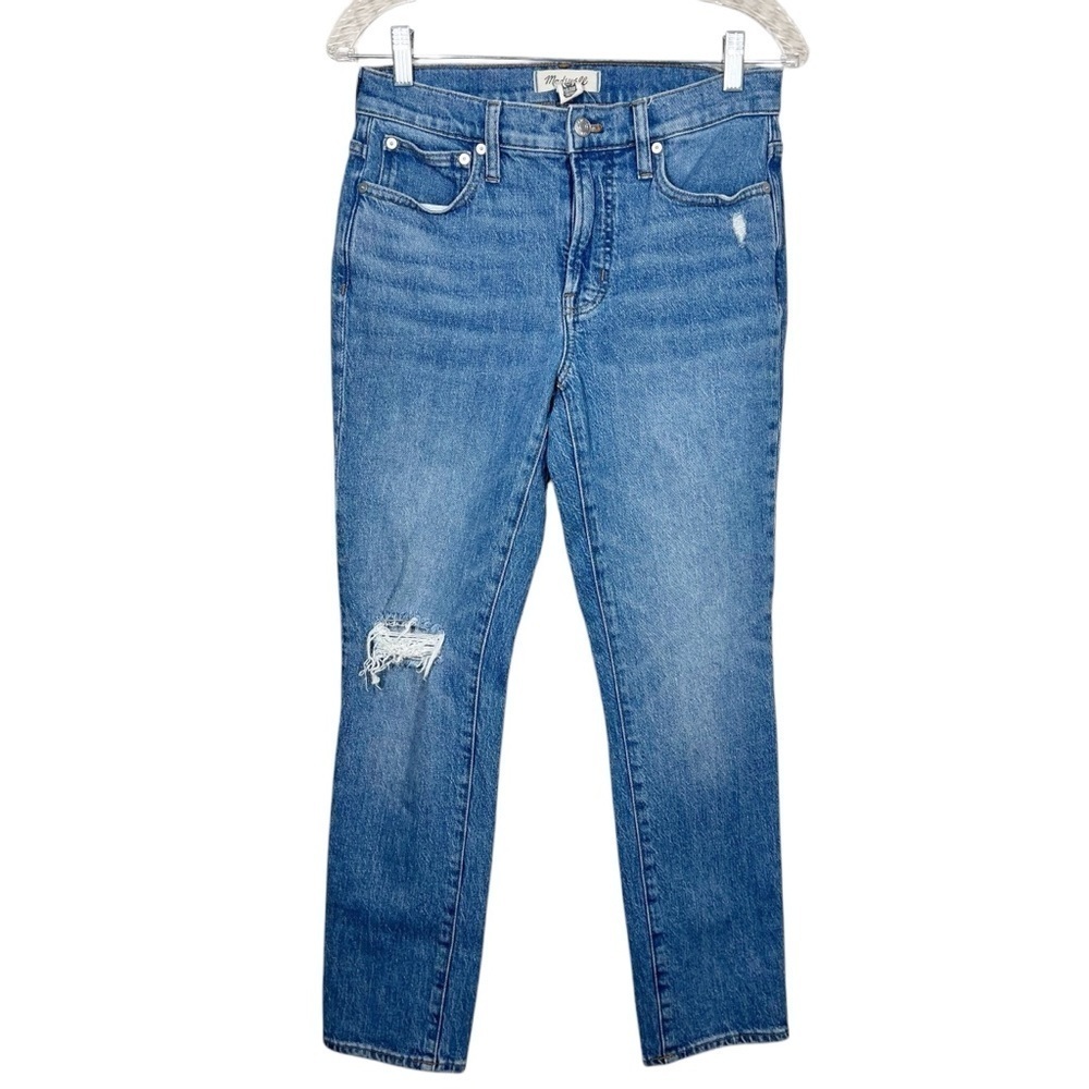 Madewell Womens The Mid Rise Perfect Vintage Denim Jeans Size 26 Distressed